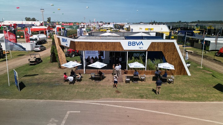 El impactante stand de BBVA en Expoagro 2025.