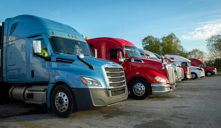 Compañía de transporte ATG Truckload, en Illinois, Estados Unidos.