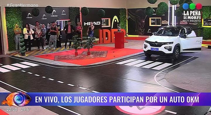 Los jugadores de Gran Hermano compitieron por auto 0 KM. | Foto: Telefe