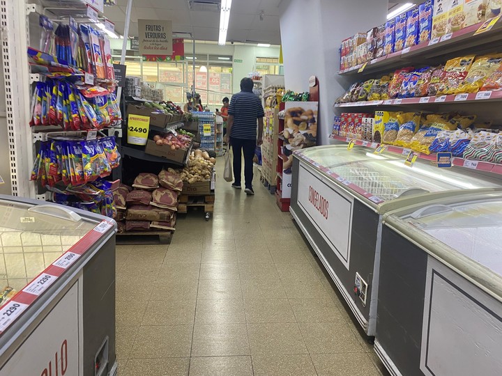 Las compras en supermercados y autoservicios se contrajeron 9,8%. Foto: archivo