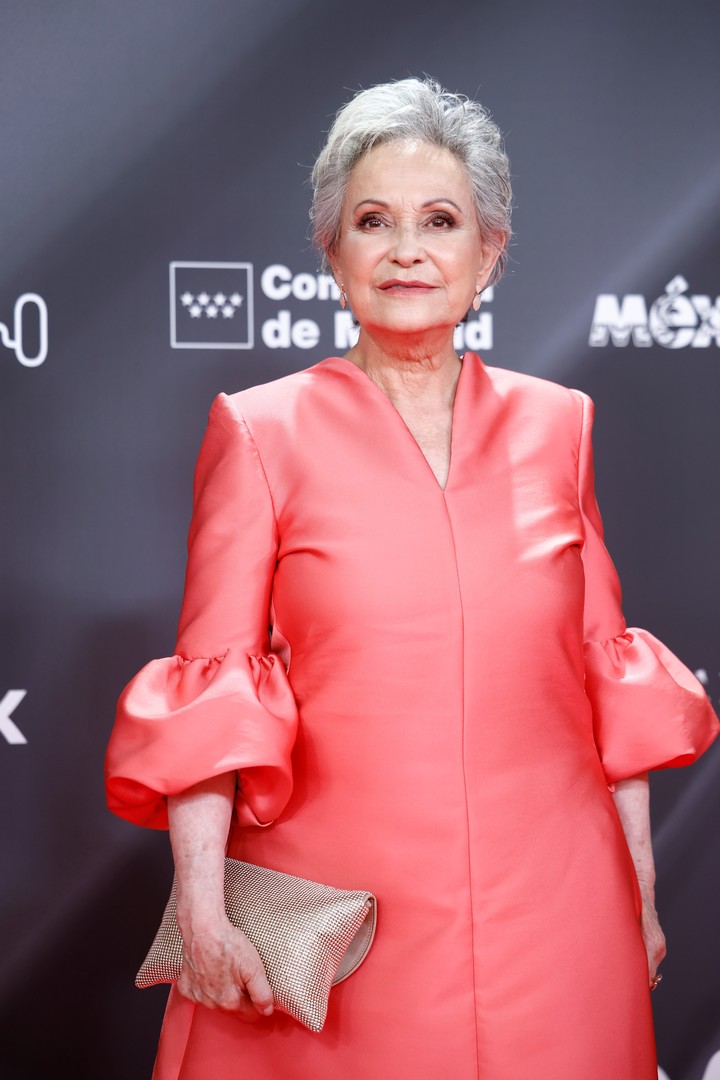 La gran actriz mexicana Adriana Barraza homenajeó a Daniel Fanego en los Premios Platino 2025. Foto: EFE/ Daniel González