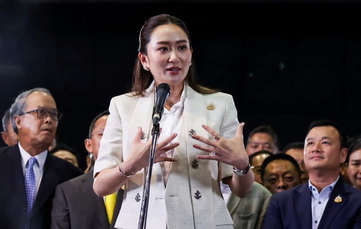 La primera ministra de Tailandia, Paetongtarn Shinawatra, dijo que tiene un "plan fuerte" para responder a los aranceles de Trump. Foto REUTERS/Chalinee Thirasupa