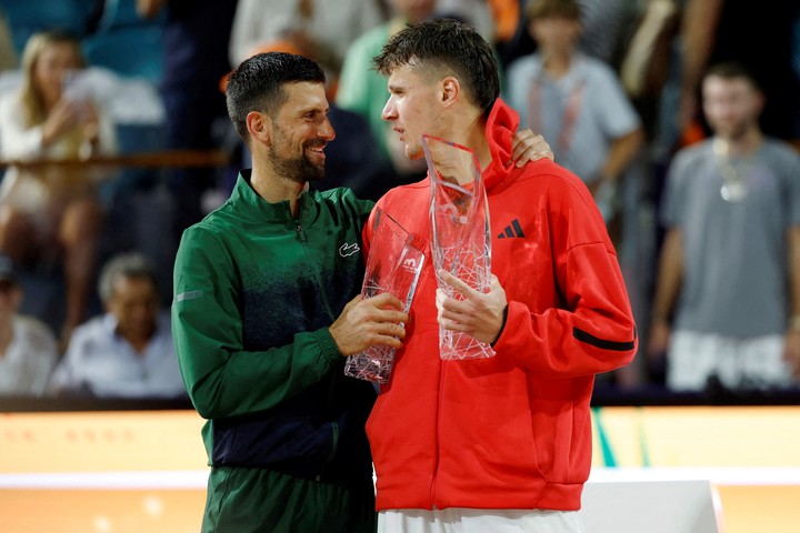 Novak conocía desde niño al joven tenista de quien fue inspiración.
Foto: EFE