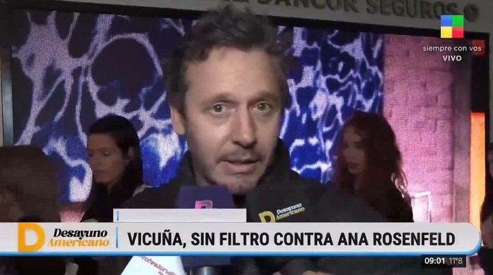 Benjamín Vicuña se mostró molesto al negar su estrecho vínculo con Wanda Nara. | Foto: Captura TV.