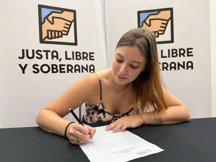 Camila Godoy, candidata de Justa, Libre y Soberana en Ciudad. Foto Instagram