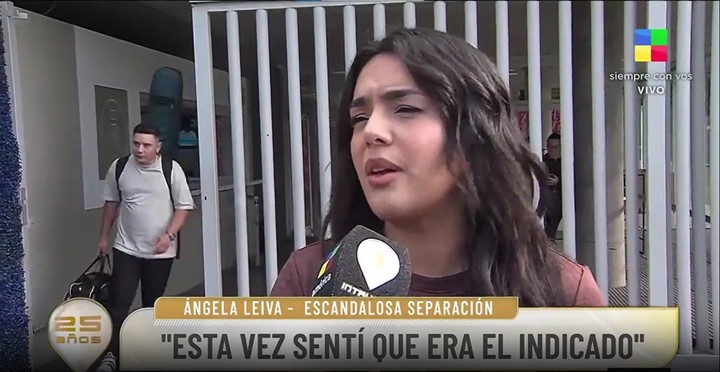 Ángela Leiva sobre su ex pareja. Captura TV