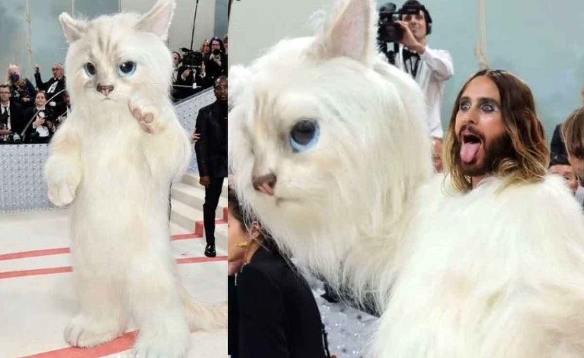 Jared Leto, Doja Cat y Lil Nas X rindieron homenaje a la gata de Karl Lagerfeld en la Gala de 2023. Fotos: Instagram vía @justjared