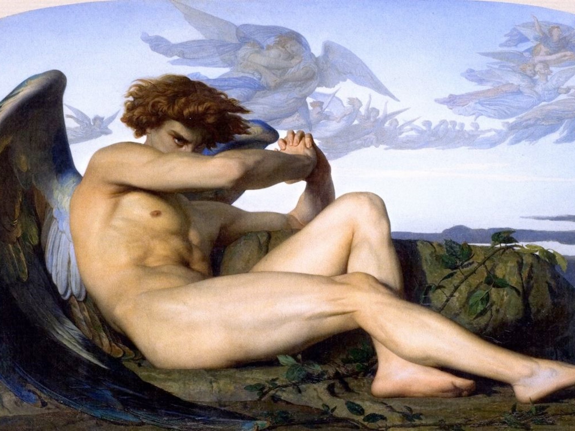 Pintura de El Angel Caído de Alexandre Cabanel.
