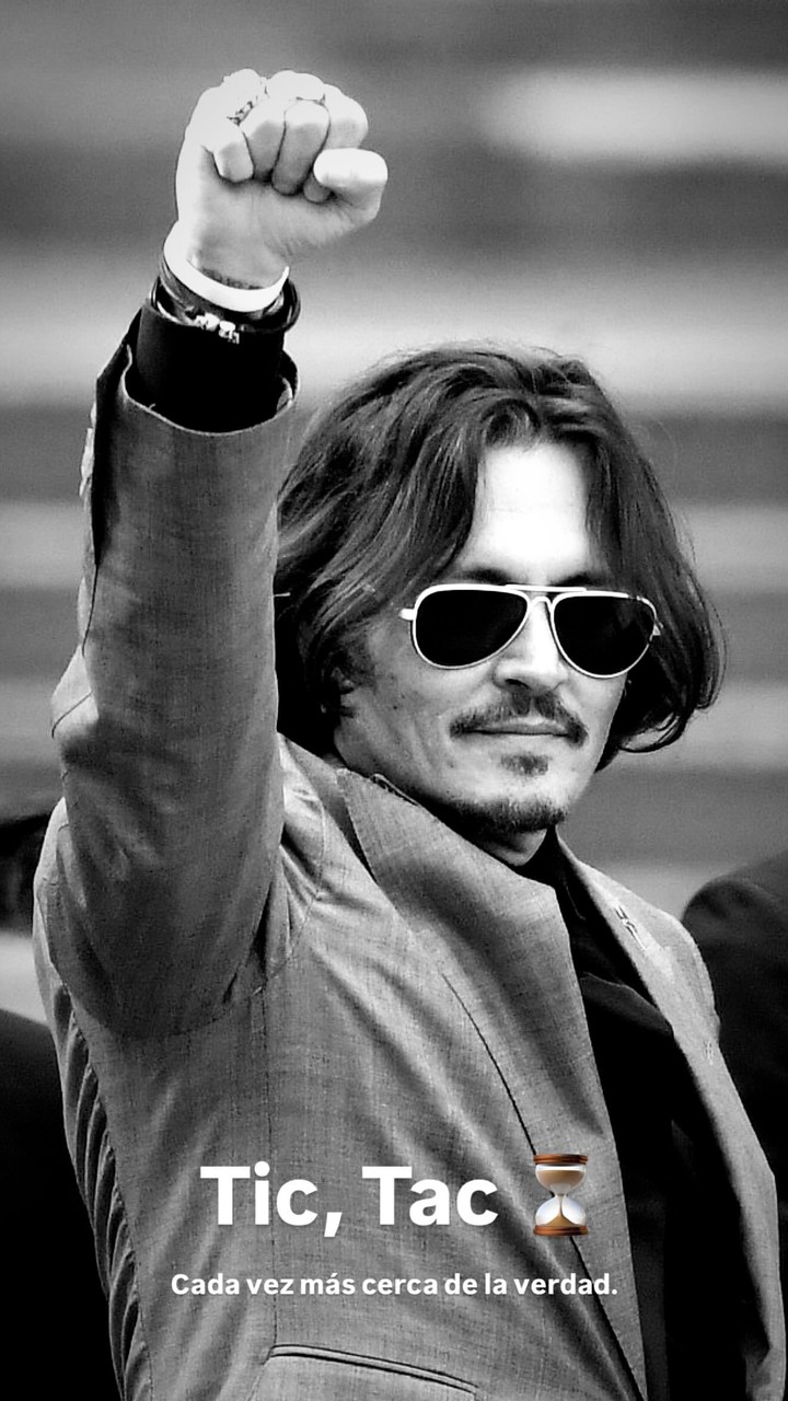 Mauro Icardi compartió una foto de Johnny Depp en señal de que se hará justicia a su favor. Foto: Instagram