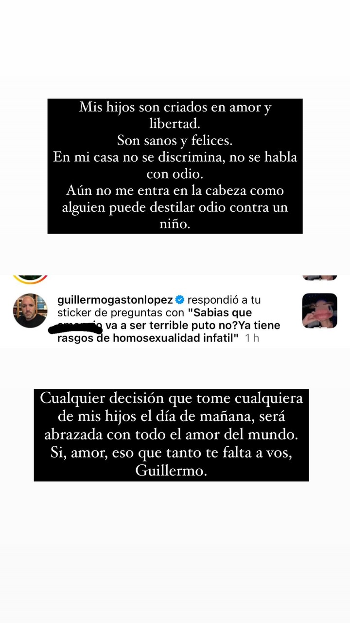El repudiable mensaje que recibió la China Suárez. Foto: Instagram