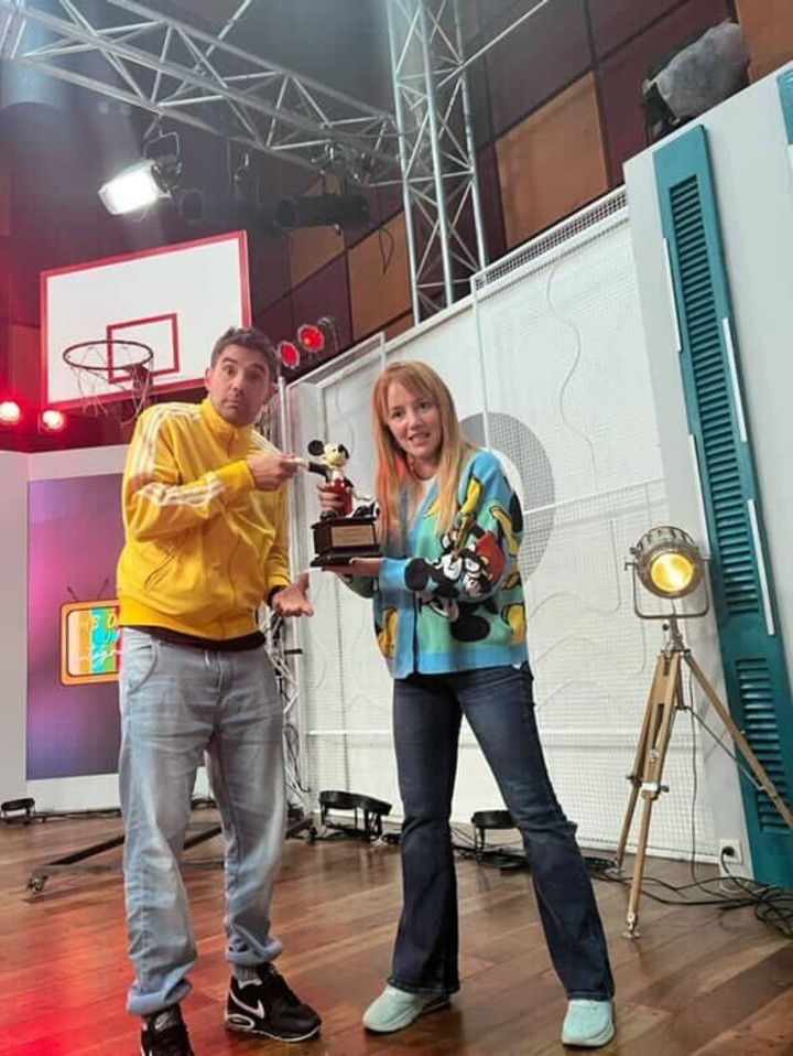 Caro con ropa prestada en "Modo Zapping". Foto: Gentileza Caro Ibarra.