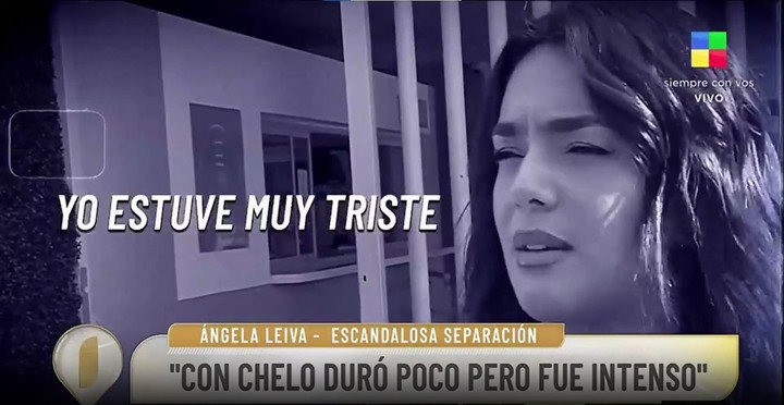 Ángela Leiva confesó haber estado muy triste por su separación. Captura TV