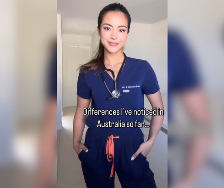 Alyssa es una médica residente que vive en Australia, de acuerdo con su biografía. Foto: captura de video/Instagram @aly_vdbroeck.