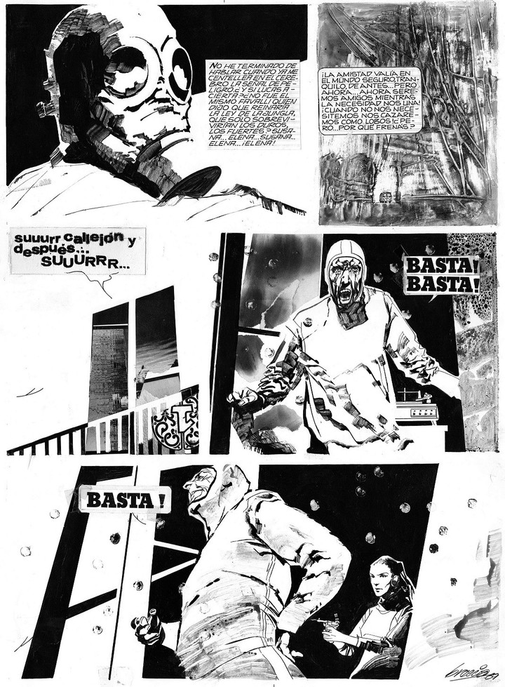 Alberto Breccia: "El Eternauta”, que dibujó en su segunda versión con los guiones de Oesterheld.