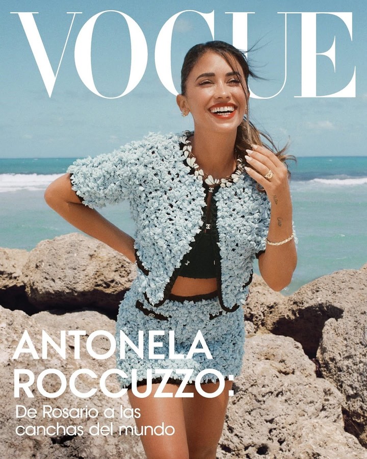 Antonela Roccuzzo es la cara de la revista Vogue. Foto: Instagram