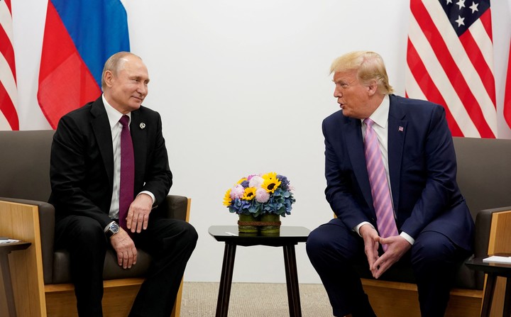 Putin y Trump en una cumbre del G20, en 2019. Foto: Reuters