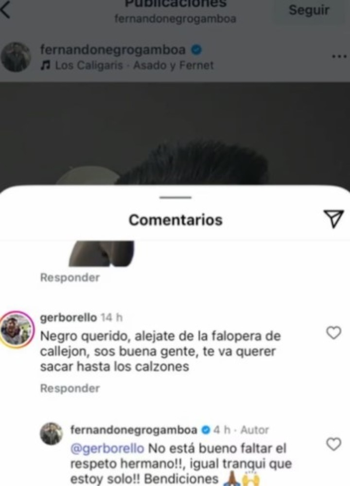 Fernando Gamboa confirmó la separación de María Fernanda Callejón a través de redes sociales.