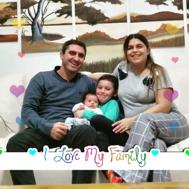Las fotos que compartían Fernando Dellarciprete (40) y su esposa, Rocío Villarreal (34), de Tres Arroyos, en las redes sociales.