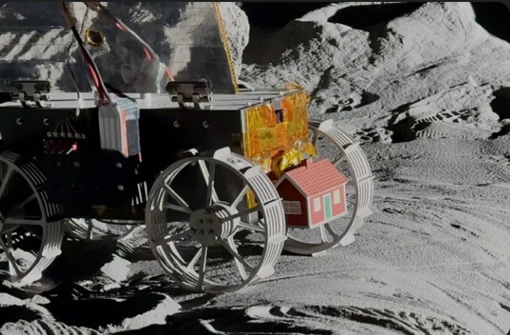 La casa que iba a instalar el rover en la Luna.