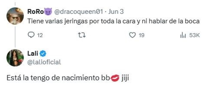 "Esta la tengo de nacimiento bb”. Foto: X