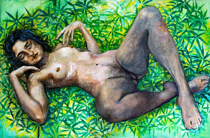 “Joan”, 2023. Acrílico sobre tela. 80 x 120 cm.