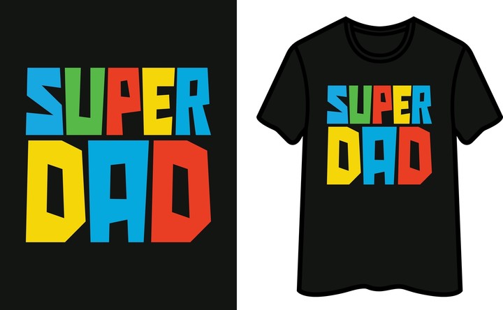 Remeras para "súper papás". Foto ilustración Shutterstock.