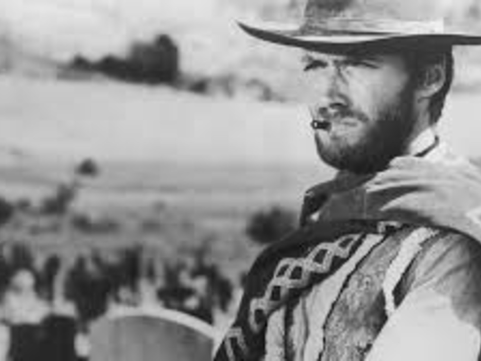 Desierto de Tabernas, Almería, España. Finales de los 60. Clint Eastwood en El bueno, el malo y el Feo de Sergio Leone.