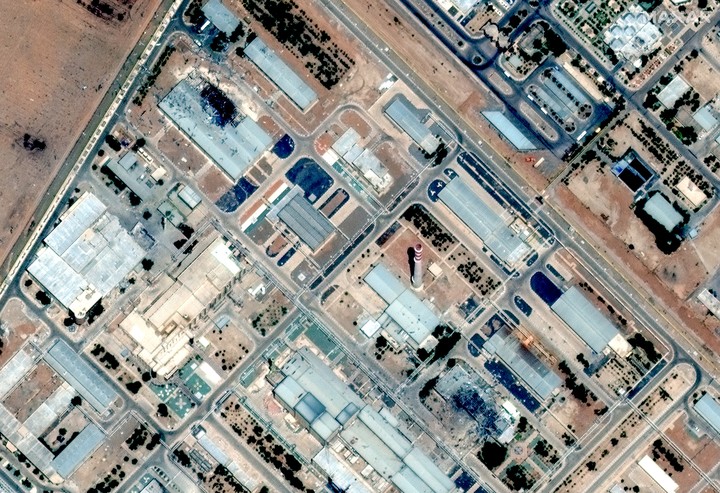 Vista satelital de la planta nuclear de Esfahan. Foto: Reuters