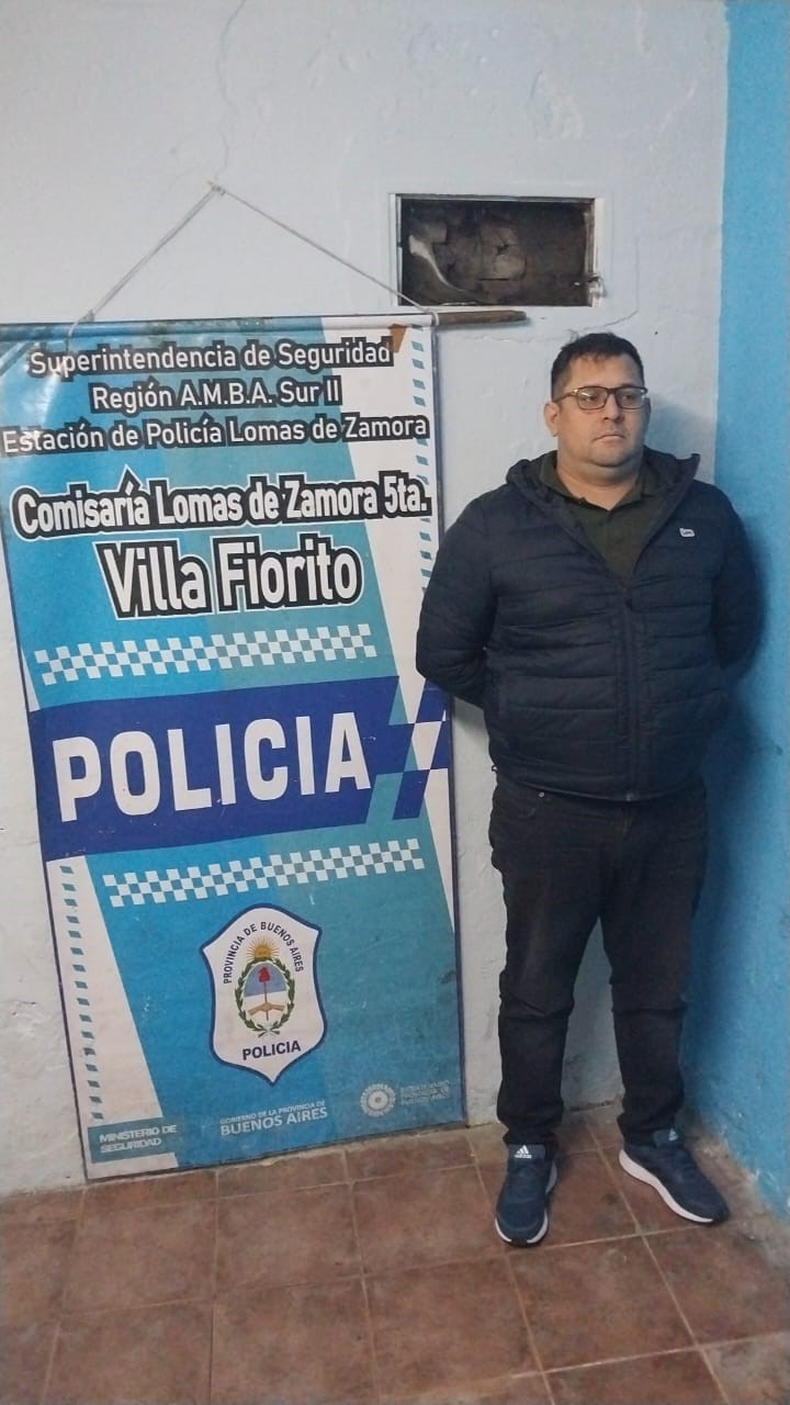 Ariel Sosa (42) detenido en Villa Fiorito.