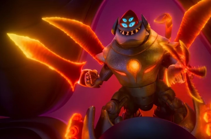 Lord Grigon, el malo de la peli. Y sí, tiene un parentesco con el emperador Zurg, el rival de Buzz Lightyear.