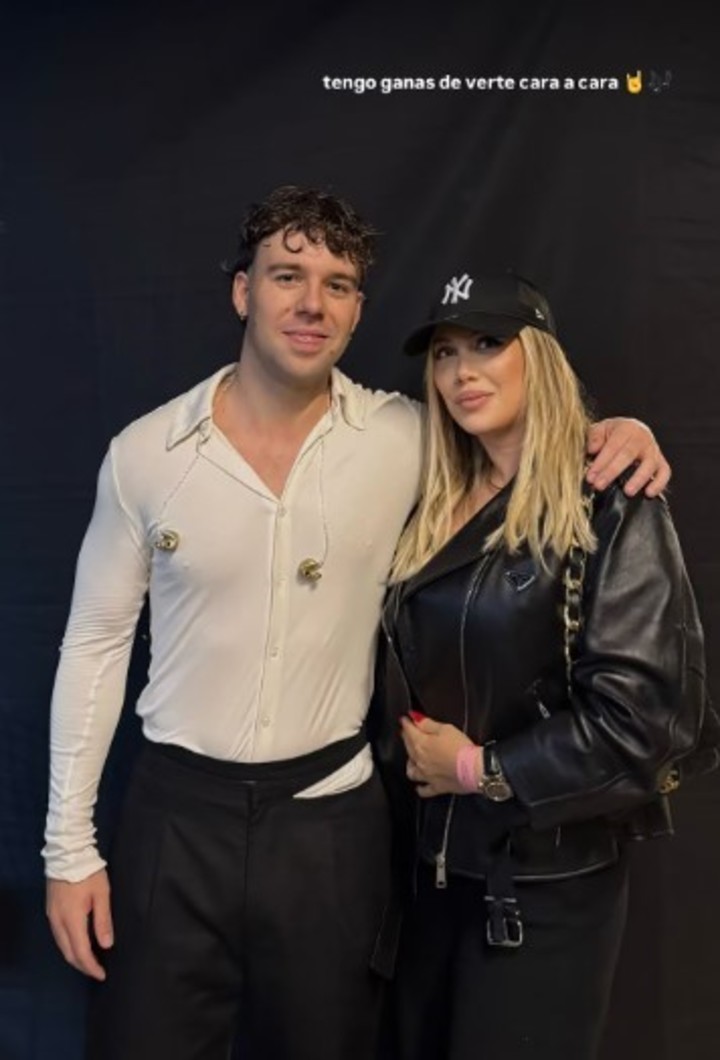Wanda Nara junto a Quevedo tras el show en el Movistar Arena. | Foto: Instagram