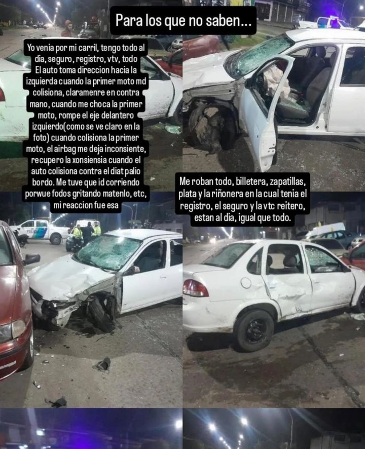 Gianluca Puig (23), el joven que fue chocado por una caravana de motoqueros en Mar del Plata.