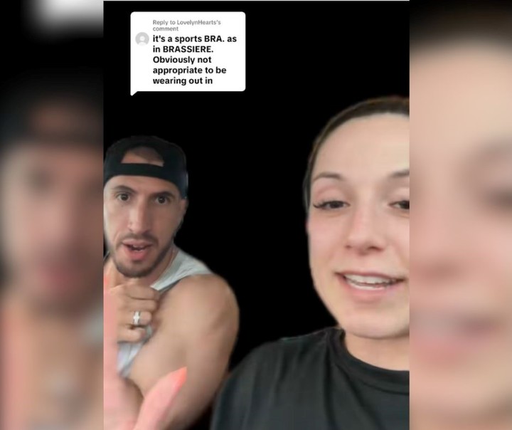 Nicole y su esposo, en uno de sus videos de TIkTok. Foto: captura de video/@arenalifts.