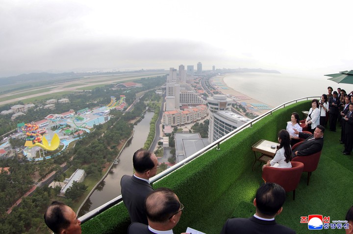 Imagen del complejo compartida por el régimen comunista norcoreano. Foto: AP