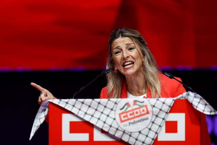 La vicepresidenta segunda del gobierno español, Yolanda Díaz. Foto: EFE