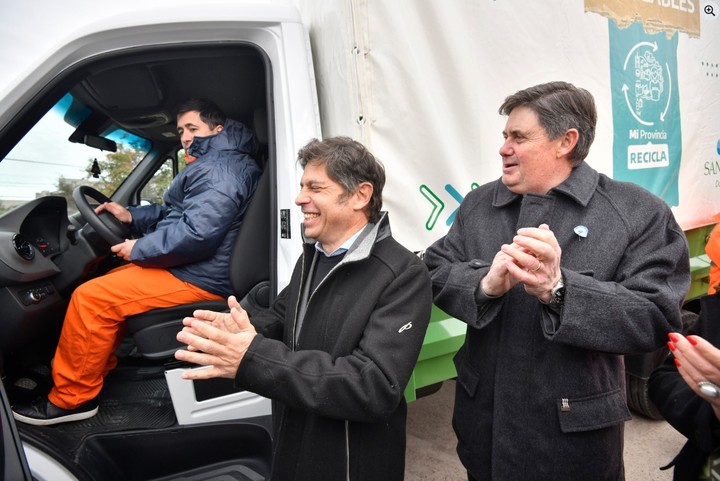 Axel Kicillof en una jornada en el programa Puente, de provincia de Buenos Aires.