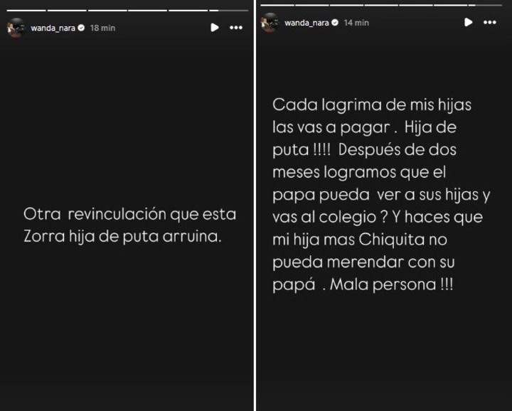 Wanda Nara arremetió contra la China Suárez por interferir en la revinculación de sus hijas y Mauro Icardi