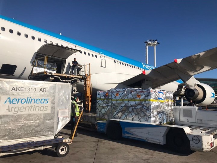 Aviones de Aerolíneas llevan las compras desde EEUU. Foto: Archivo.