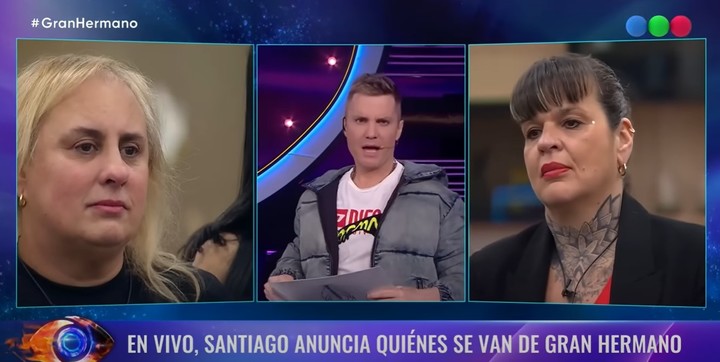 El momento en el que Santiago del Moro anunciaba que Selva se quedaba y Sandra se iba. Los que siguen en la casa deberán seguir soportando su intensidad. Y su sobreactuación.