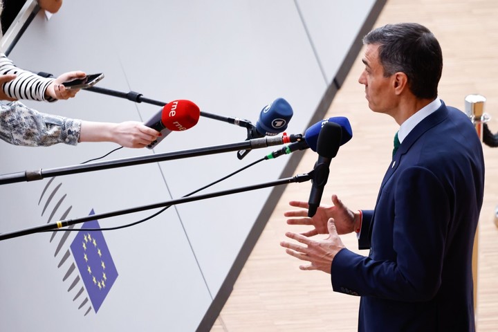Pedro Sánchez en una reunión del Consejo Europeo en Bruselas, Bélgica. Foto Bloomberg