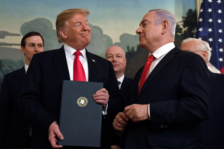 Trump y Netanyahu durante la primera presidencia del republicano, en marzo de 2019. Foto: AP