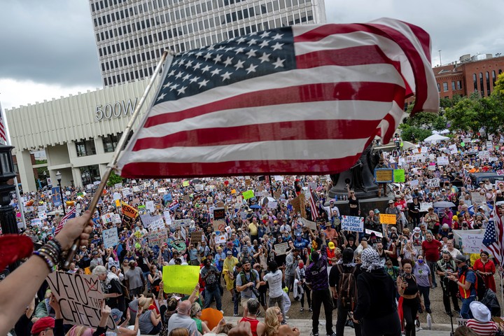 Manifestación contra Trump en Louisville, Netucky. Foto AP Photo