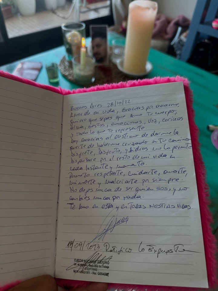 Gladys La Bomba Tucumana publicó el pacto de amor que había firmado con su novio antes de morir. Foto: Instagram.