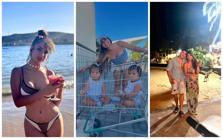 Daniela Celis y Thiago Medina se conocieron en Gran Hermano. Fotos: Instagram.