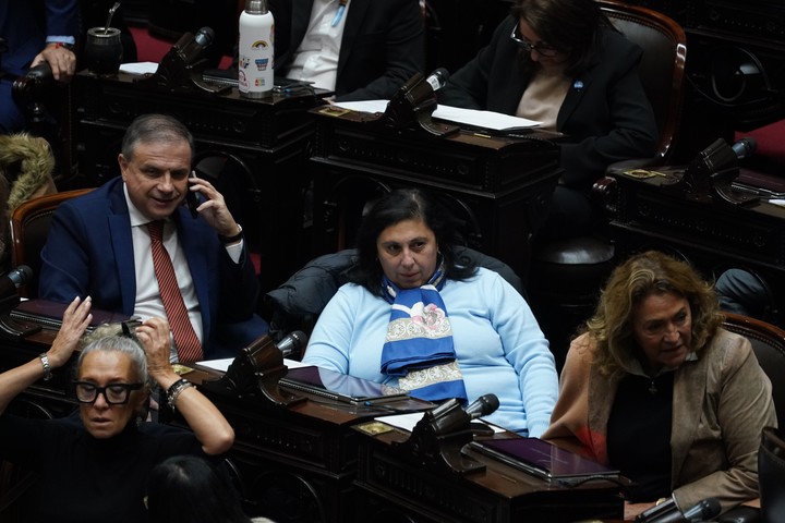 La diputada Paula Oliveto (centro) buscar impulsar la causa YPF.