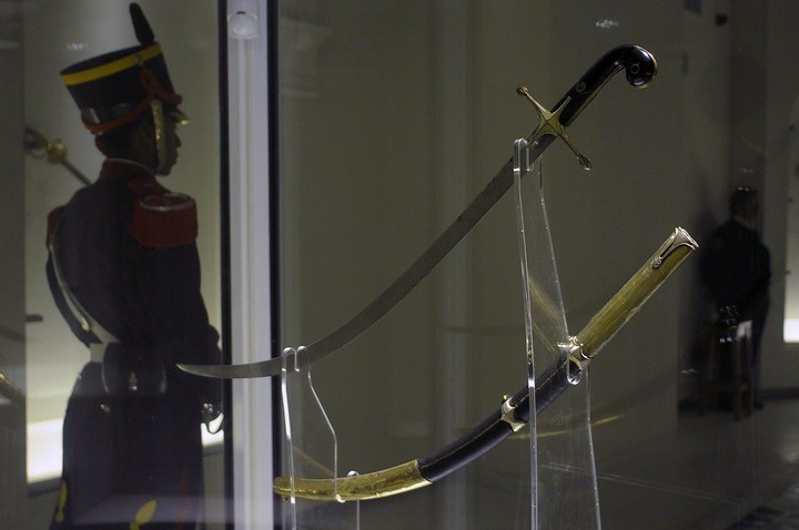 San Martín le dejó su sable a Rosas. La hija, Manuela, lo donó al Museo Histórico Nacional. Foto: Andres D'Elia