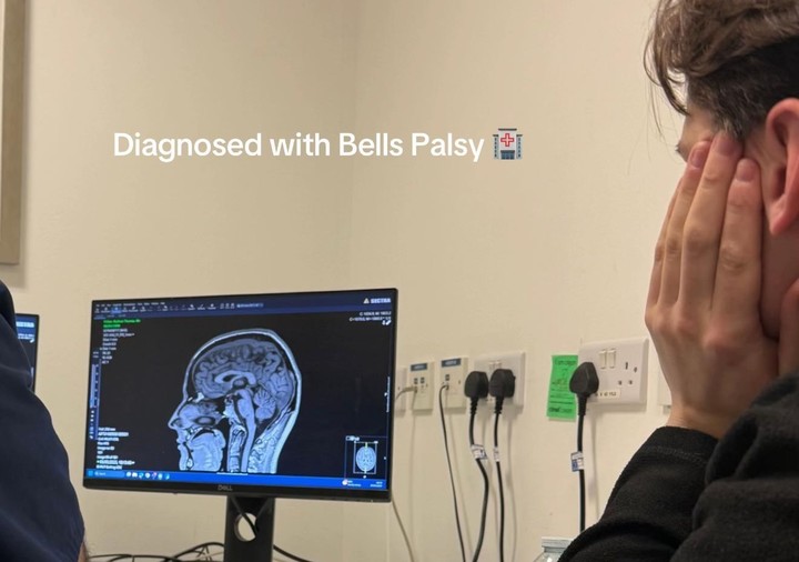 El joven recibió un diagnóstico: tenía parálisis de Bell. Foto: TikTok/@nfisher08.