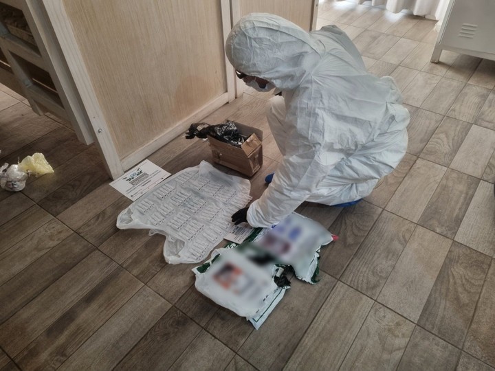 Gendarmes detectan fentanilo dentro de encomiendas, en Clorinda, Formosa.