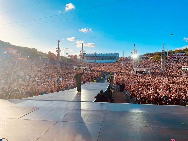 Ali Campbell en el show de UB40 en el festival Rock in Rio 2022, en su edición en la ciudad de Lisboa. Foto de prensa