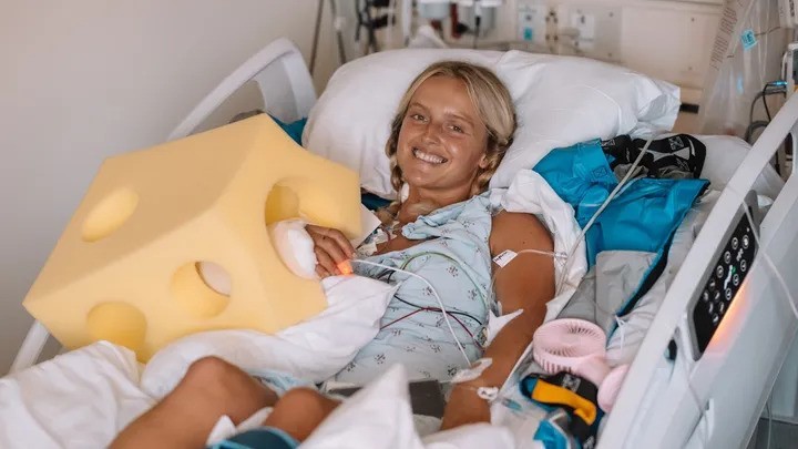 La joven, internada en el hospital. Foto: Elieah Boyd/Via GoFundMe.